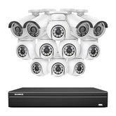 16 Channel 4K PoE Bullet & PTZ Security Camera System, 8MP Outdoor PoE IP Cameras, Pan & Tilt, ONVIF Supported NVR, Two-Way Audio, Smart Human/Vehicle Detection(8x PT Cameras+4x IP Cameras)